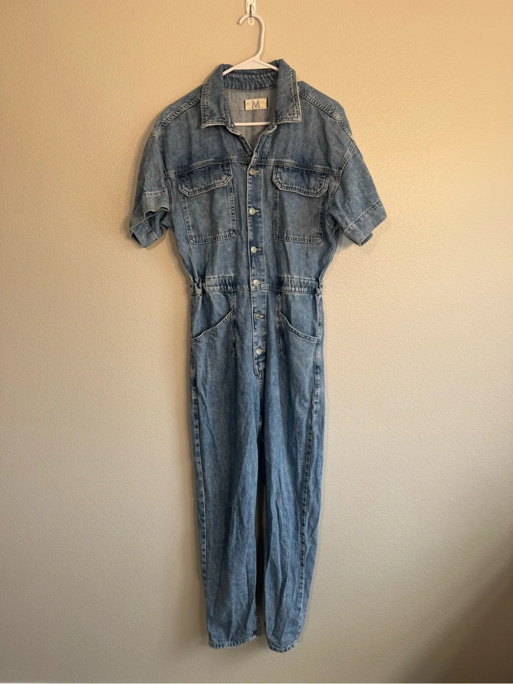 Free People We The Free Marci Denim Jumpsuit - M